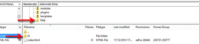 t3 tmp folder