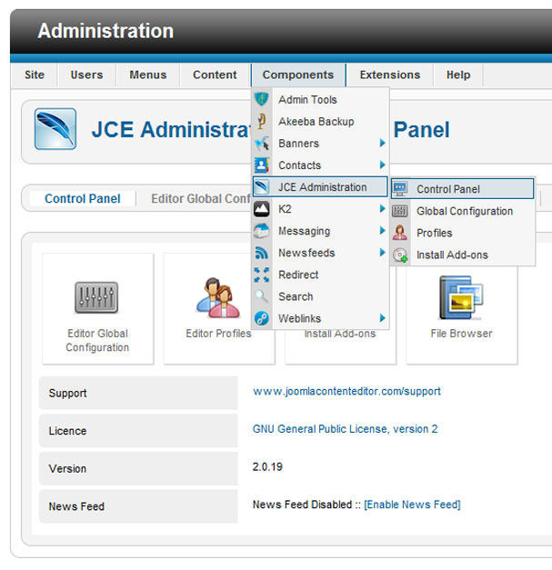 JCE Configuration