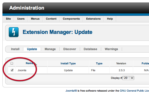 Update Joomla 6