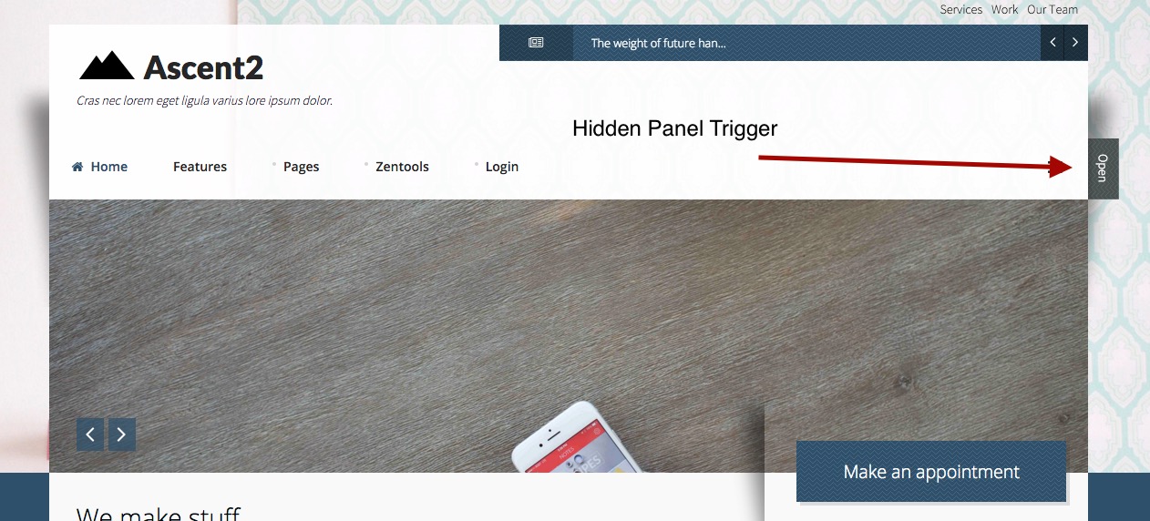 Hidden Panel Trigger