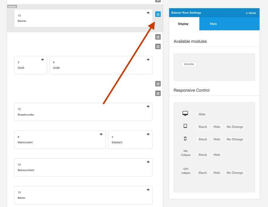 Backgrounder banner settings