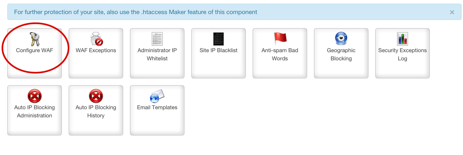 configure waf