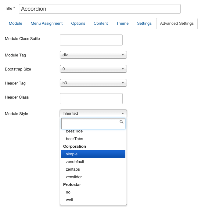 Module Chrome