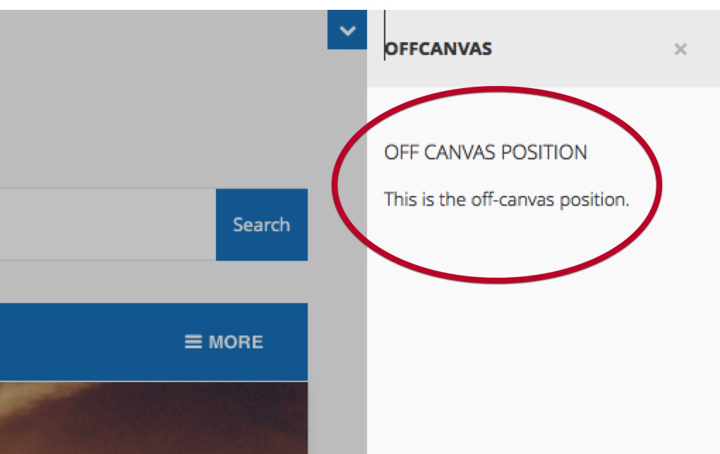 Offcanvas-position