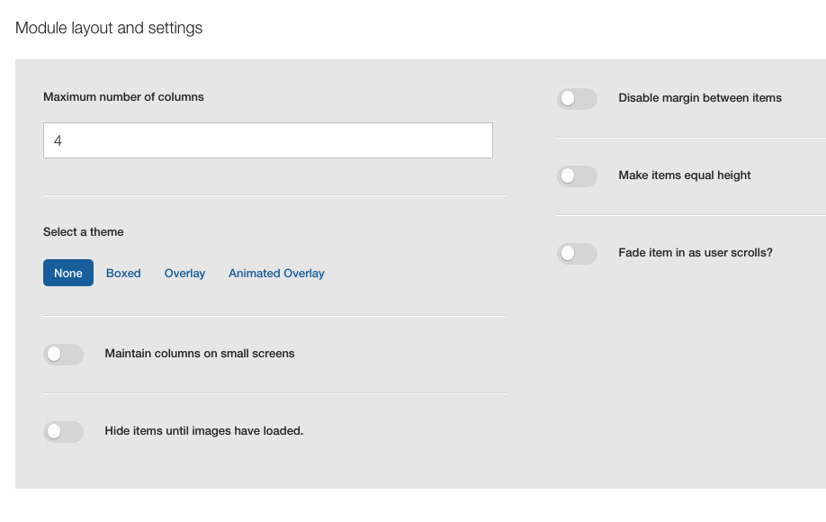 Module Options