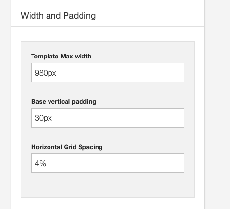 Width and padding
