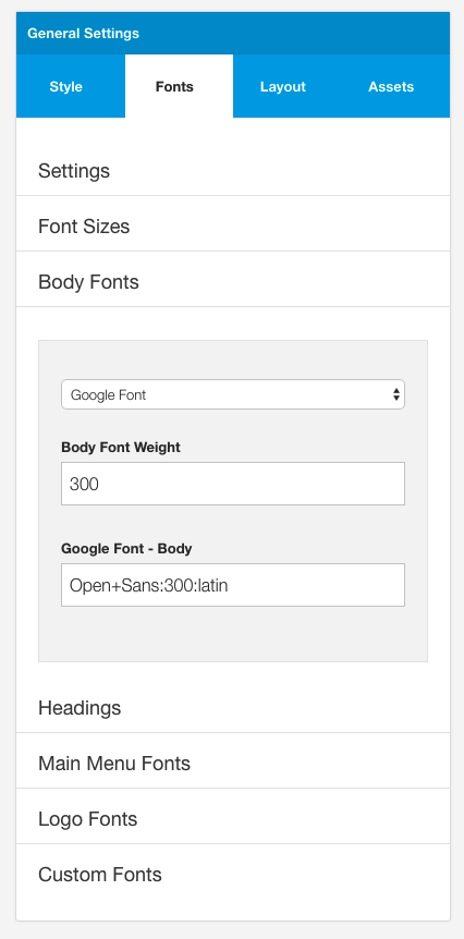 Body Font