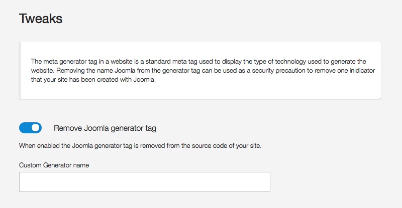 Joomla Tweaks