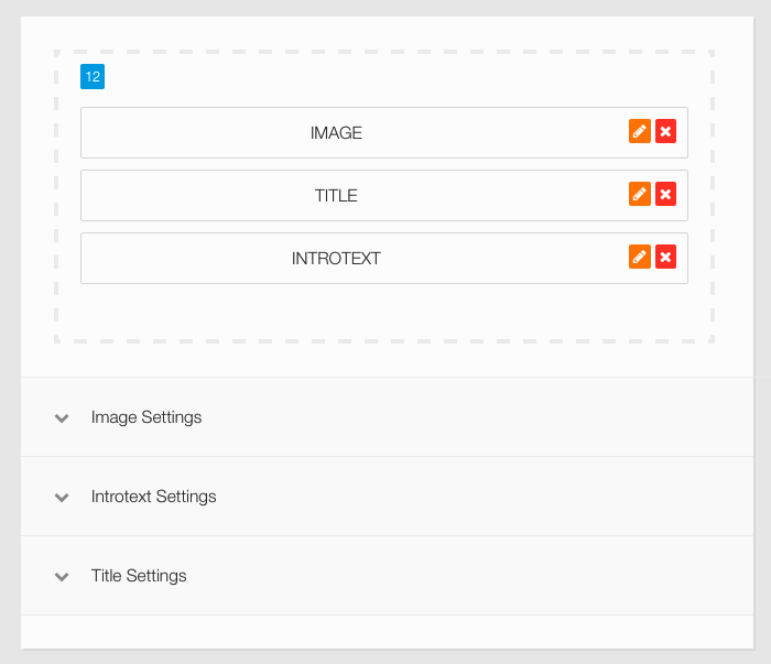 Layout settings